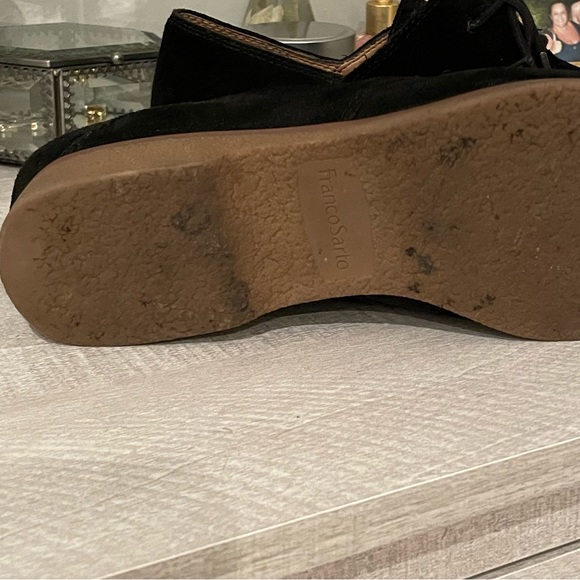 Franco Sarto Black Suede Pecos Oxfords Shoes for Women - size 8 - Picture 4 of 9